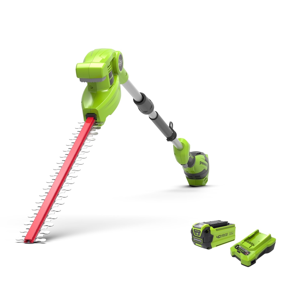 KIT Taille-haies sur perche 40V,batterie 2Ah,chargeur universel