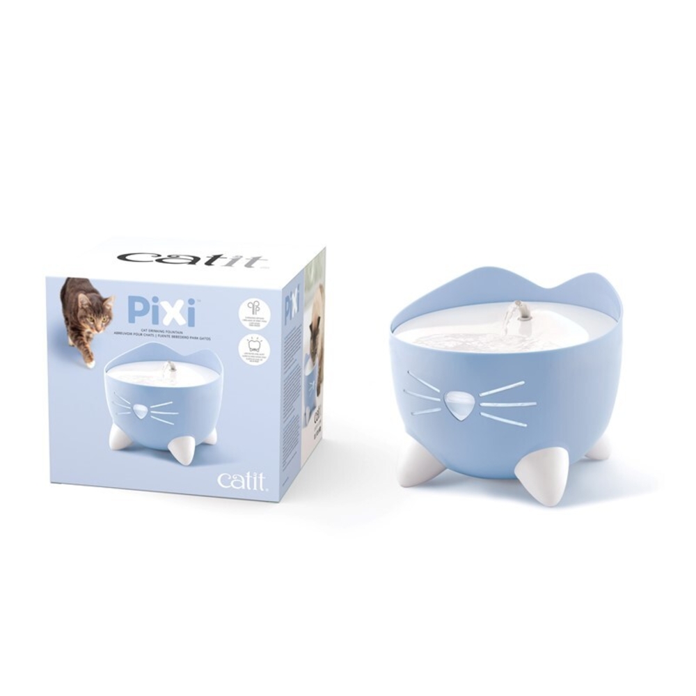 Fontaine à eau Pixi bleu pour chat 2,5L