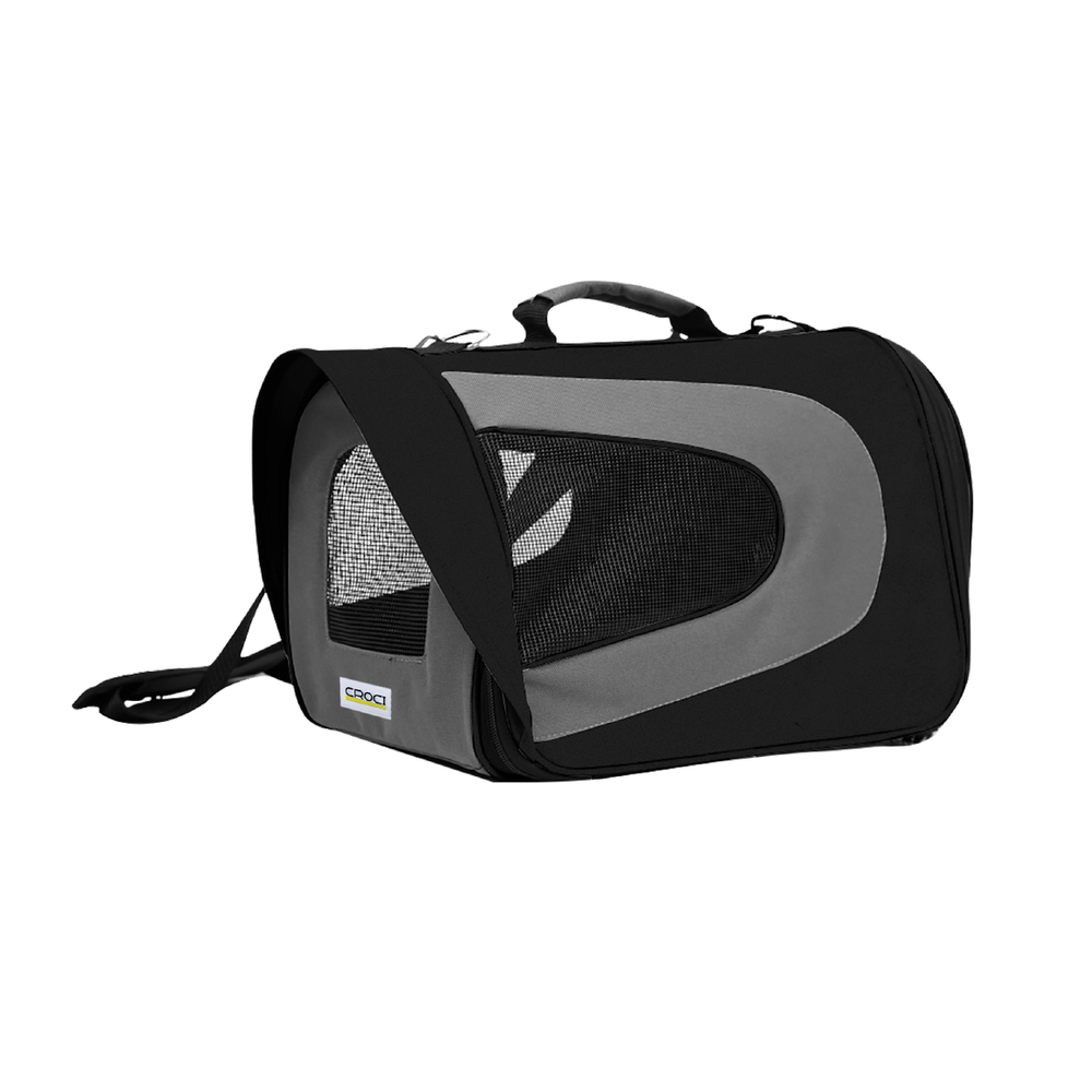 Sac de transport Rocket noir pour chien et chat 46x26x27 cm