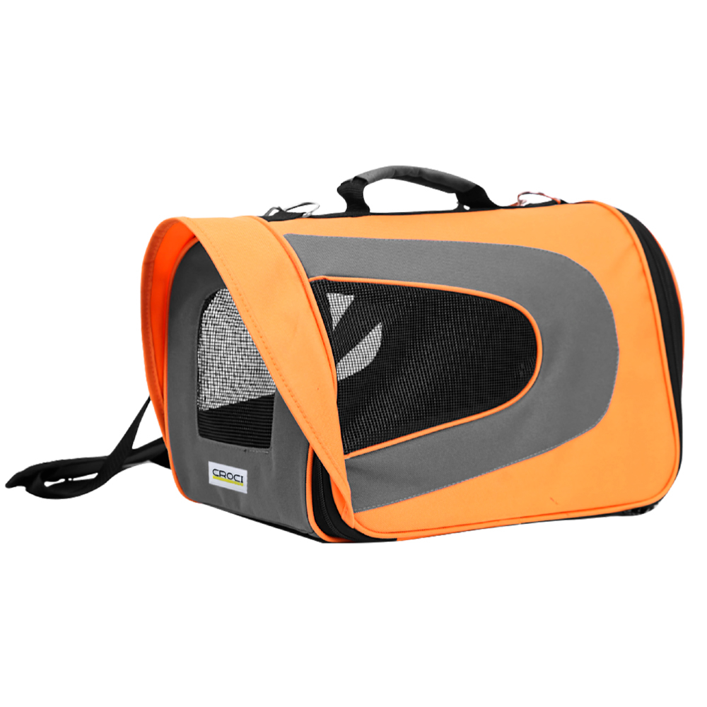 Sac de transport Rocket orange pour chien en polyester 46x26x27 cm