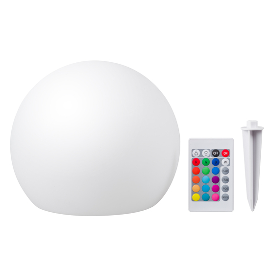 Boule lumineuse solaire multicolore H18 x Ø20 cm