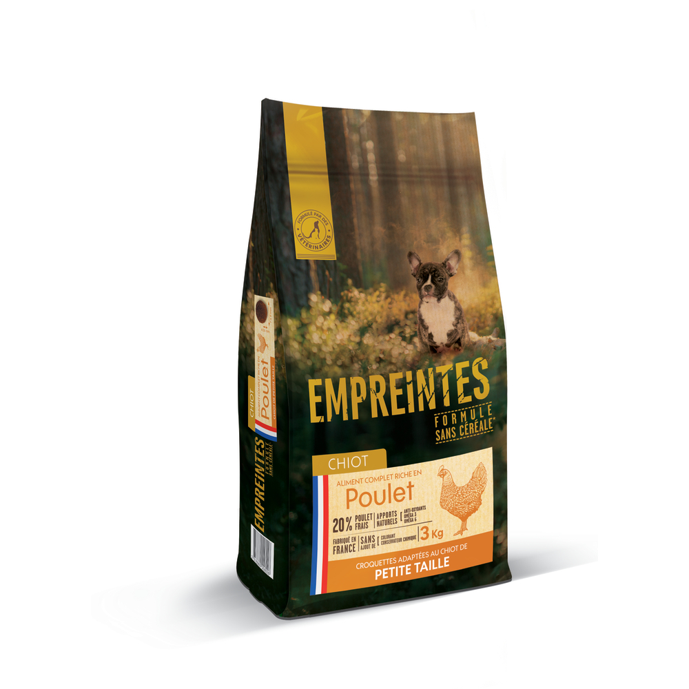 Croquettes pour chiot de petite taille au poulet sans céréales 3kg