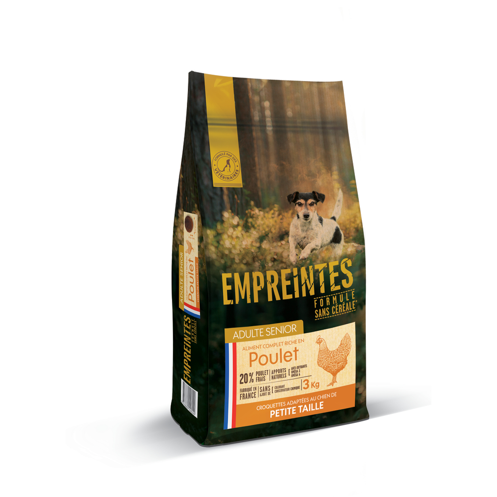 Croquettes pour Chien senior de petite taille poulet sans céréales 3kg