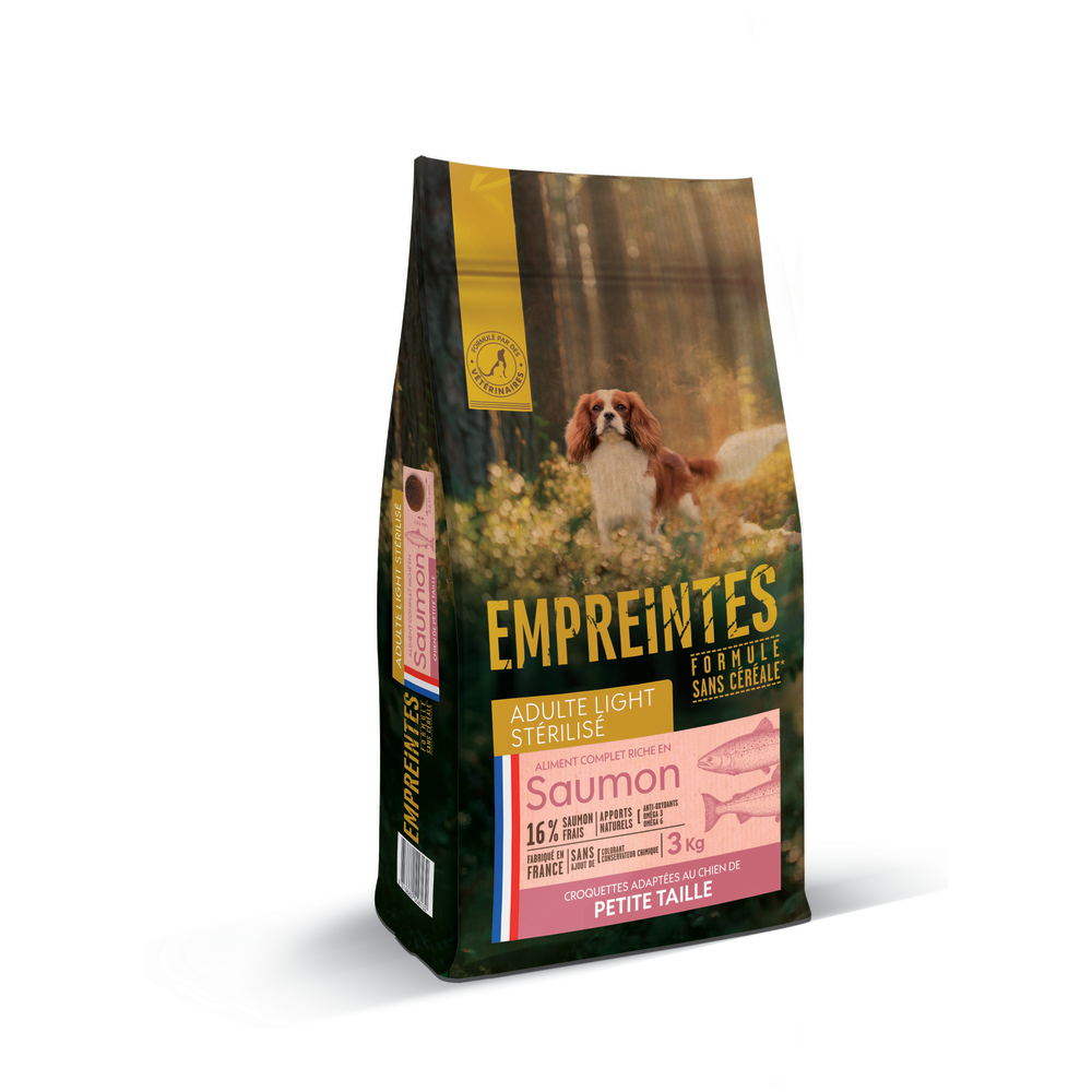 Croquettes Chien stérilisé Petite taille au saumon sans céréales 3kg