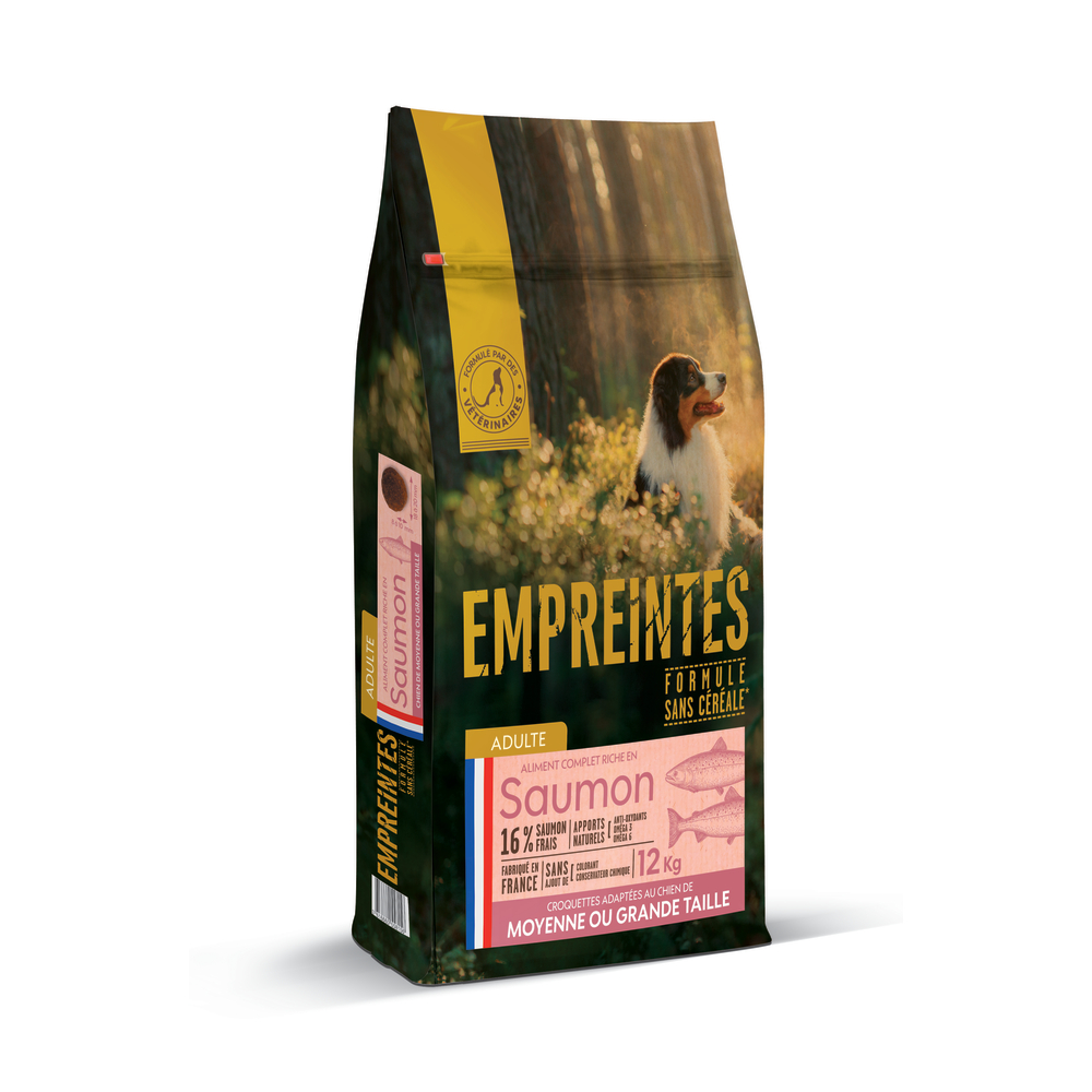 Croquettes Chien moyenne & grande taille au saumon sans céréales 12kg