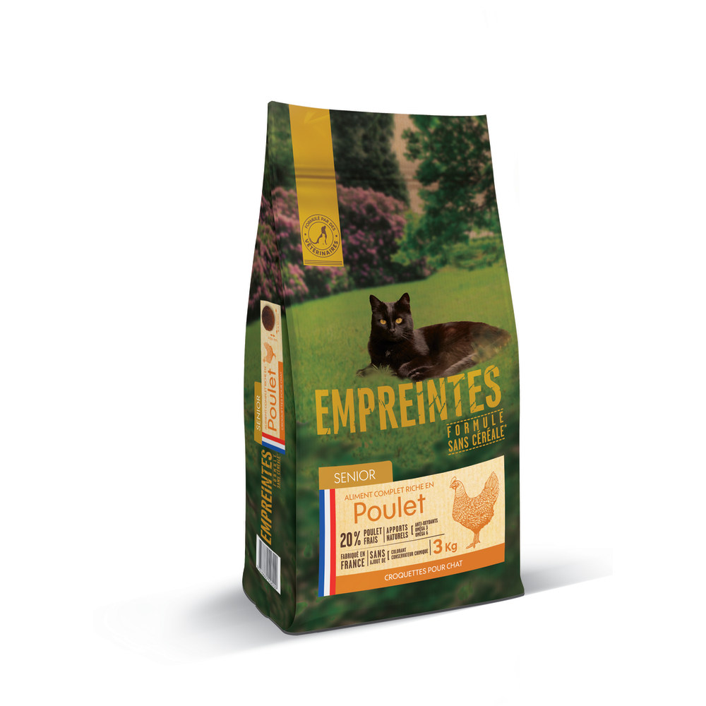 Croquettes pour Chat senior au poulet sans céréales 3kg