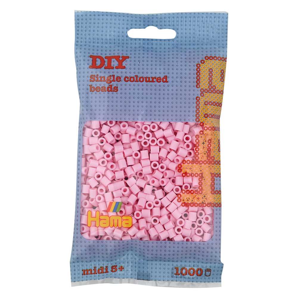 Jeu créatif-Midi Sachet 1000 perles rose tendre
