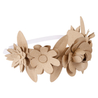Couronne de fleurs pour cheveux en papier mâché DIY à décorer 16x9x3cm