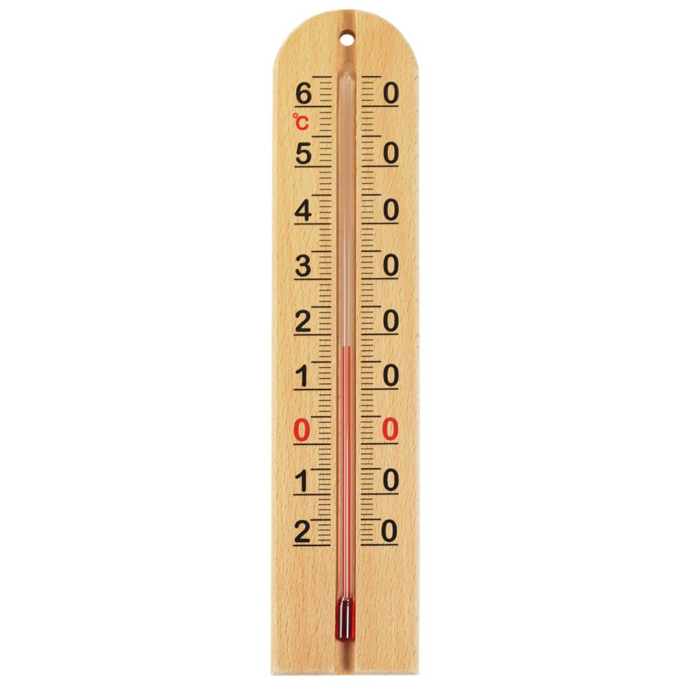 Thermomètre ambiant en hêtre massif 22cm