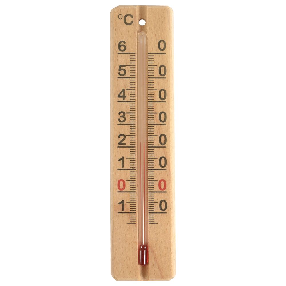 Thermomètre ambiant en hêtre massif 13,5cm