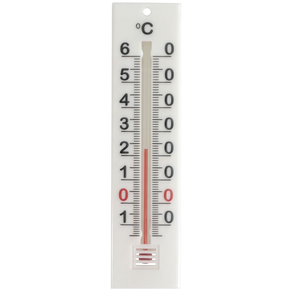 Thermomètre ambiant en plastique blanc 14cm