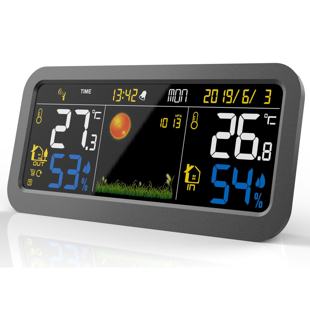 Station météo électronique couleur avec capteur exterieur