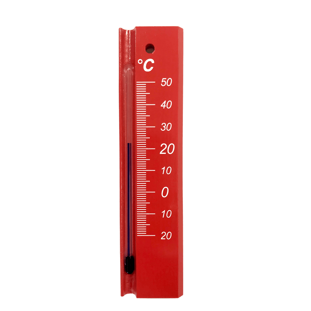 Thermomètres en bois 4 couleurs sur présentoir