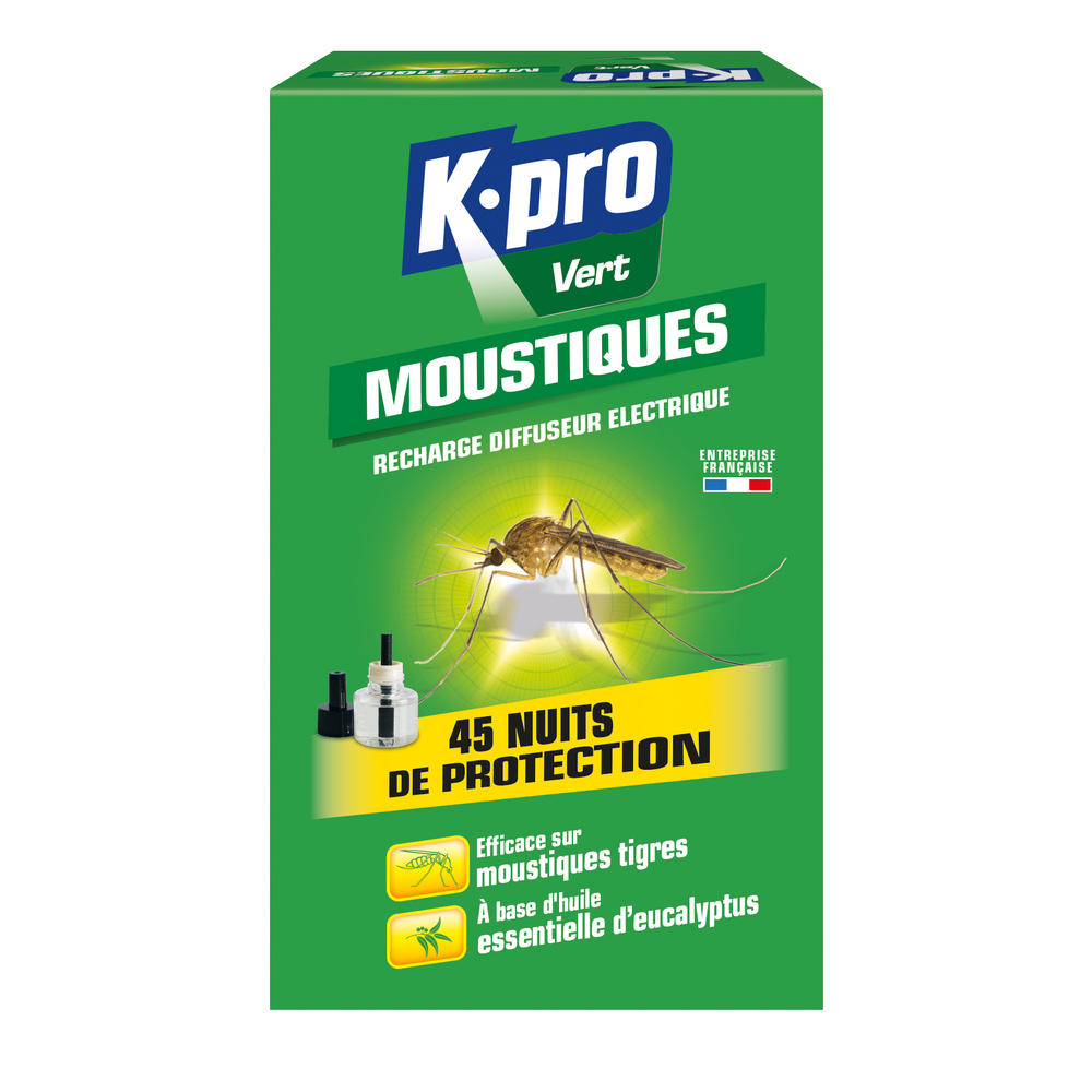 Recharge liquide pour diffuseur électrique K.pro vert anti moustiques