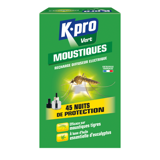 Recharge liquide pour diffuseur électrique K.pro vert anti moustiques