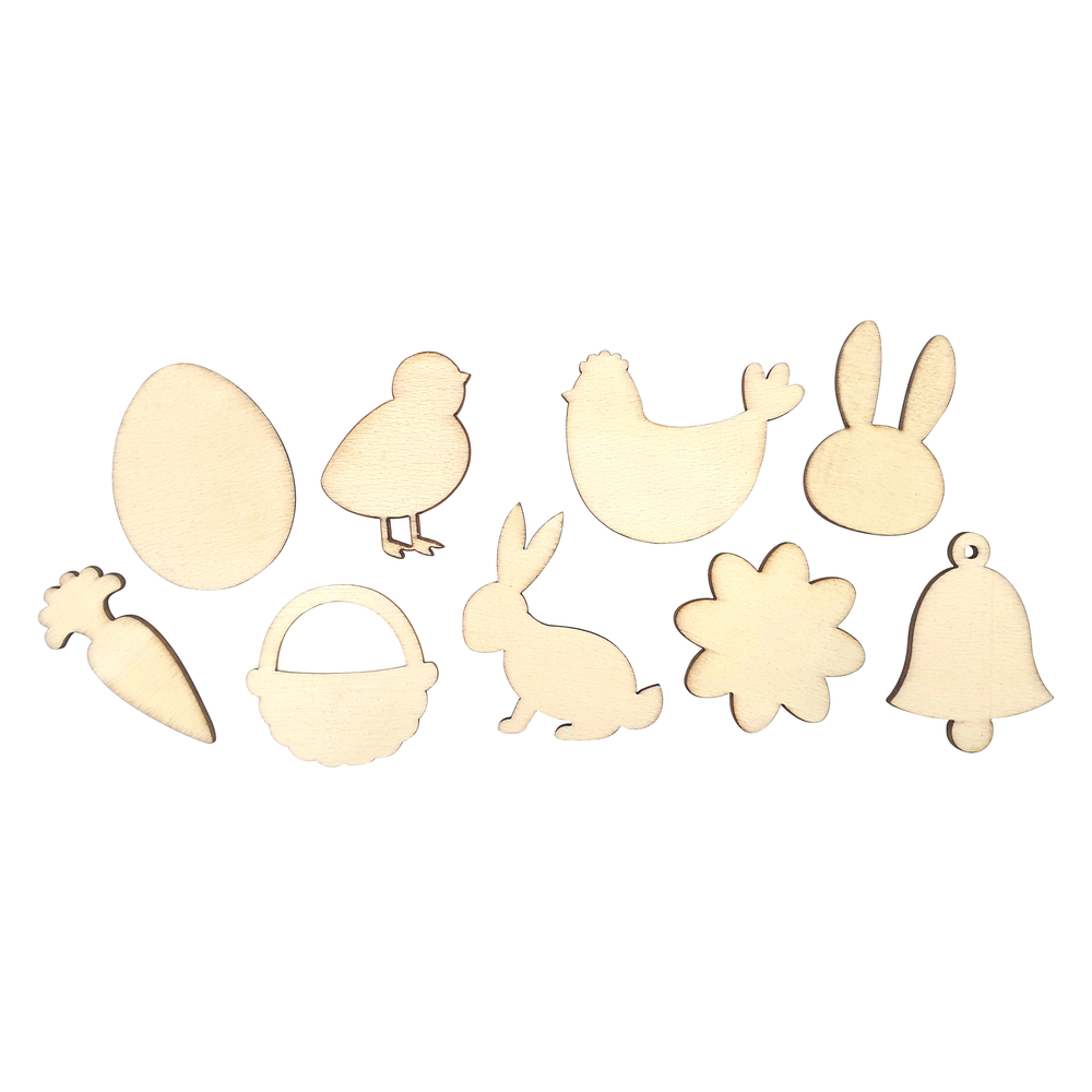 Petits supports de Pâques DIY à décorer en bois naturel x 45pcs