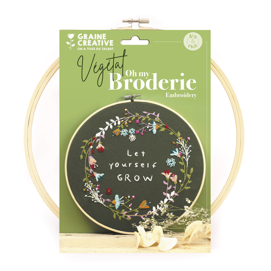 Kit broderie DIY végétal 280 x 290 x 20 mm