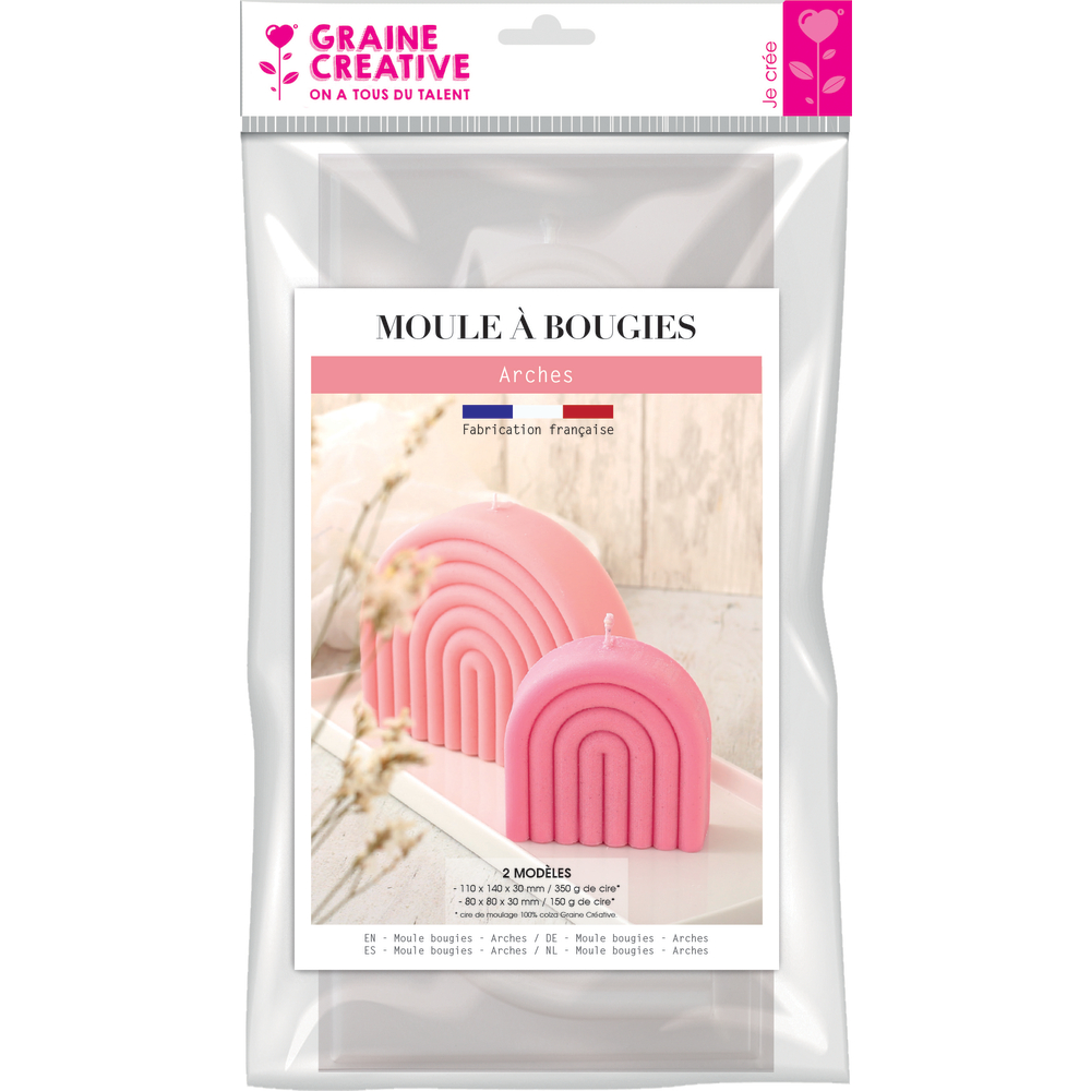 Moule thermoformé arc en ciel pour fabrication DIY de bougies