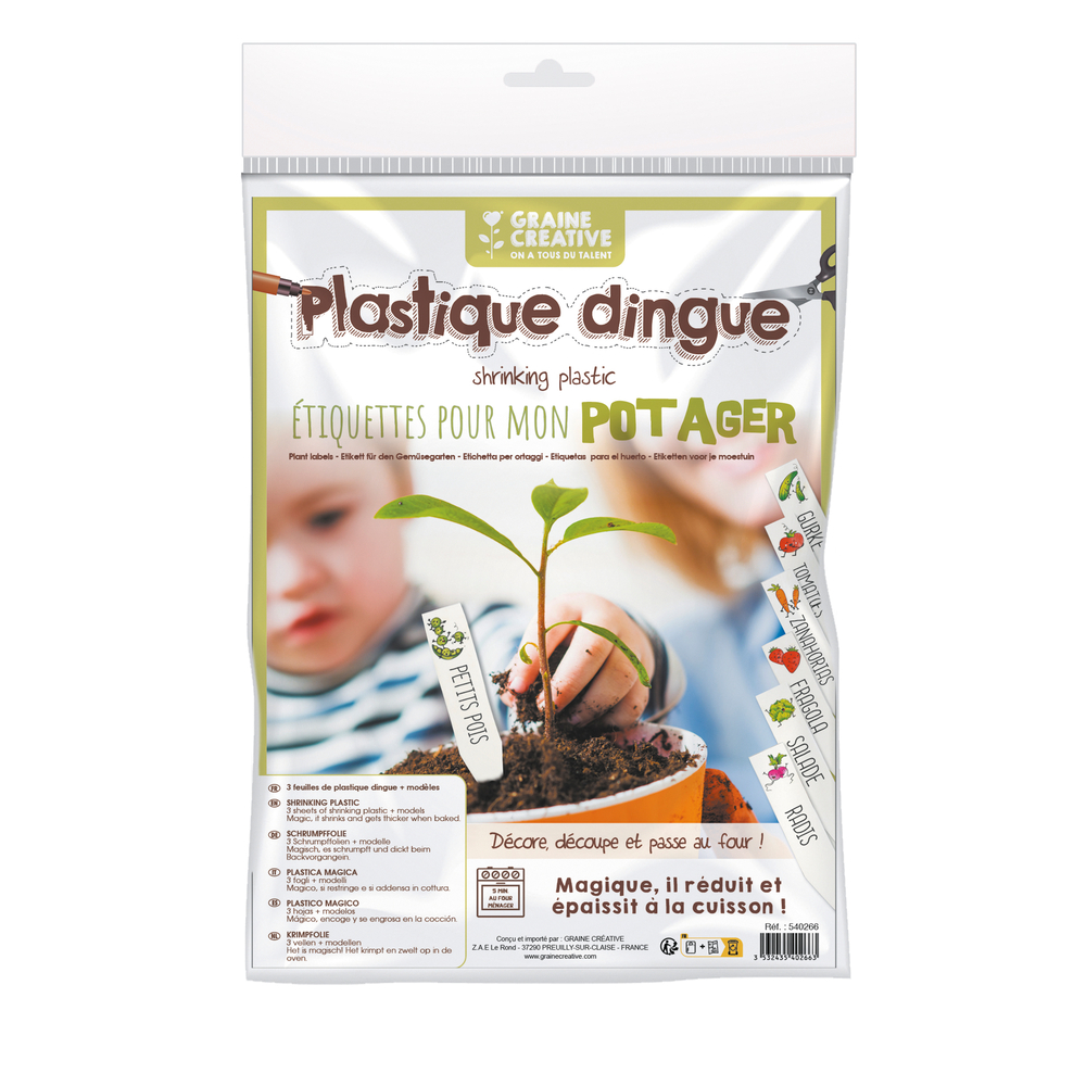 Kit PLASTIQUE DINGUE pour réalisation DIY d'étiquettes de potager