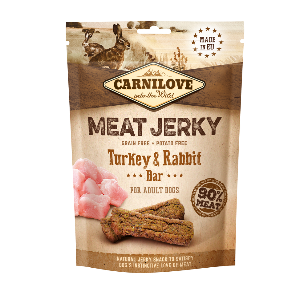Friandises Jerky pour chien Dinde / Lapin 100 Gr