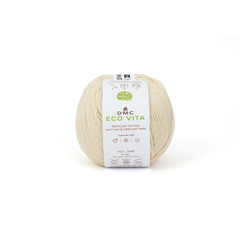 Fil Eco Vita coton recyclé écru pour aiguilles/crochet 4-5 mm - 100 g