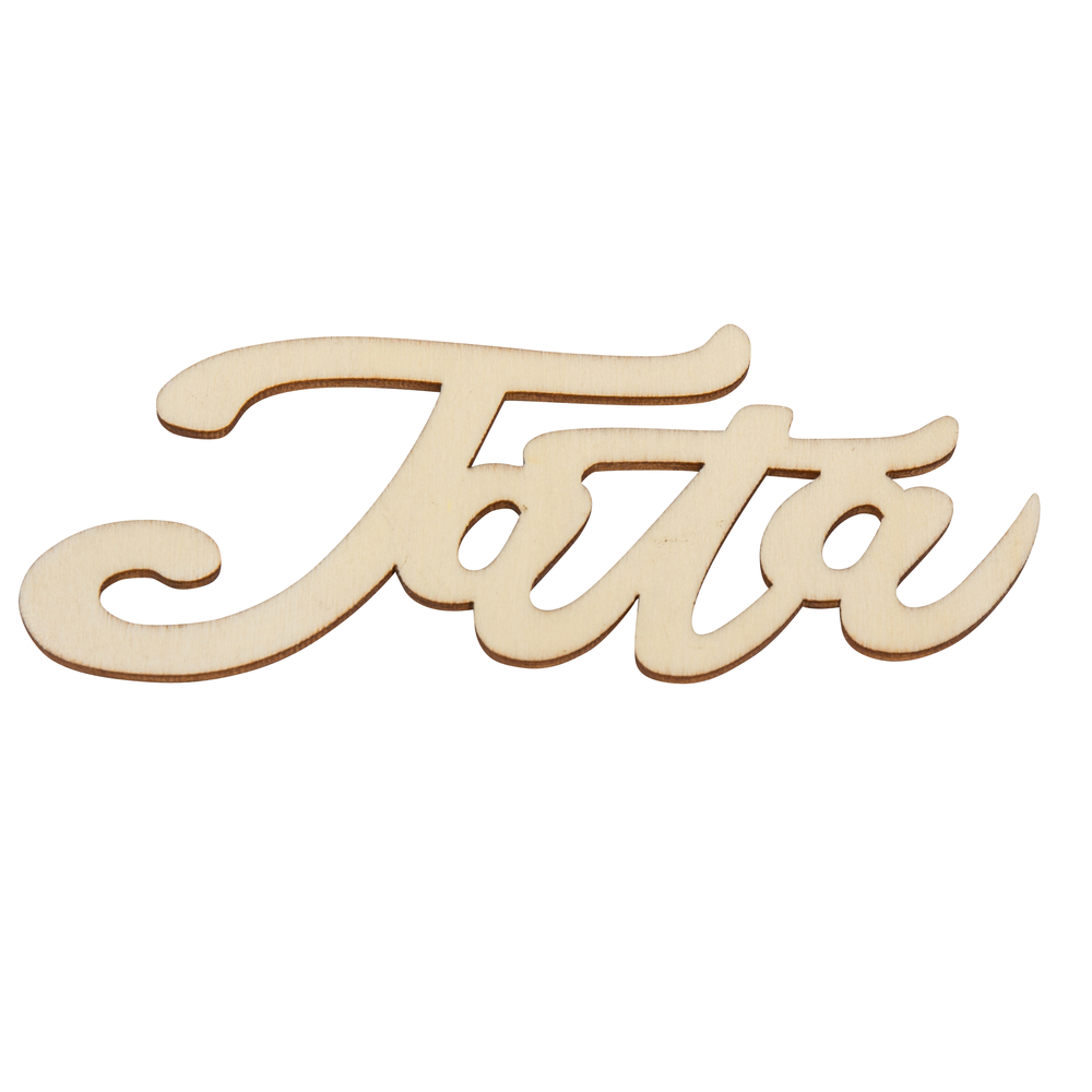 Marque place décoratif en bois Tata 12X5 cm
