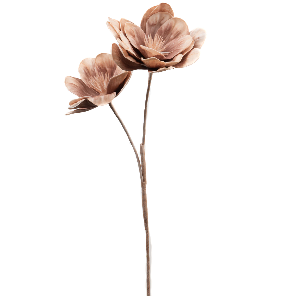 Tige fleur artificielle Sophia, coloris taupe - H.85cm
