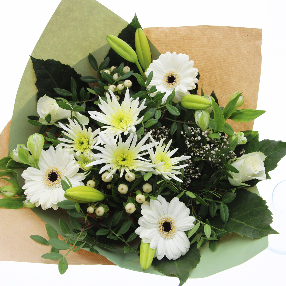 Bouquet de fleurs ‘’Florelites’’ blanc 18 tiges