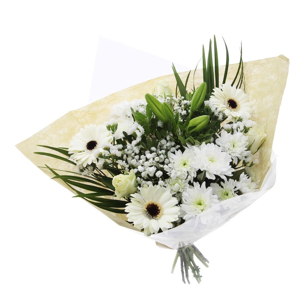 Bouquet de fleurs ‘’Florelites’’, coloris blanc - 17 tiges