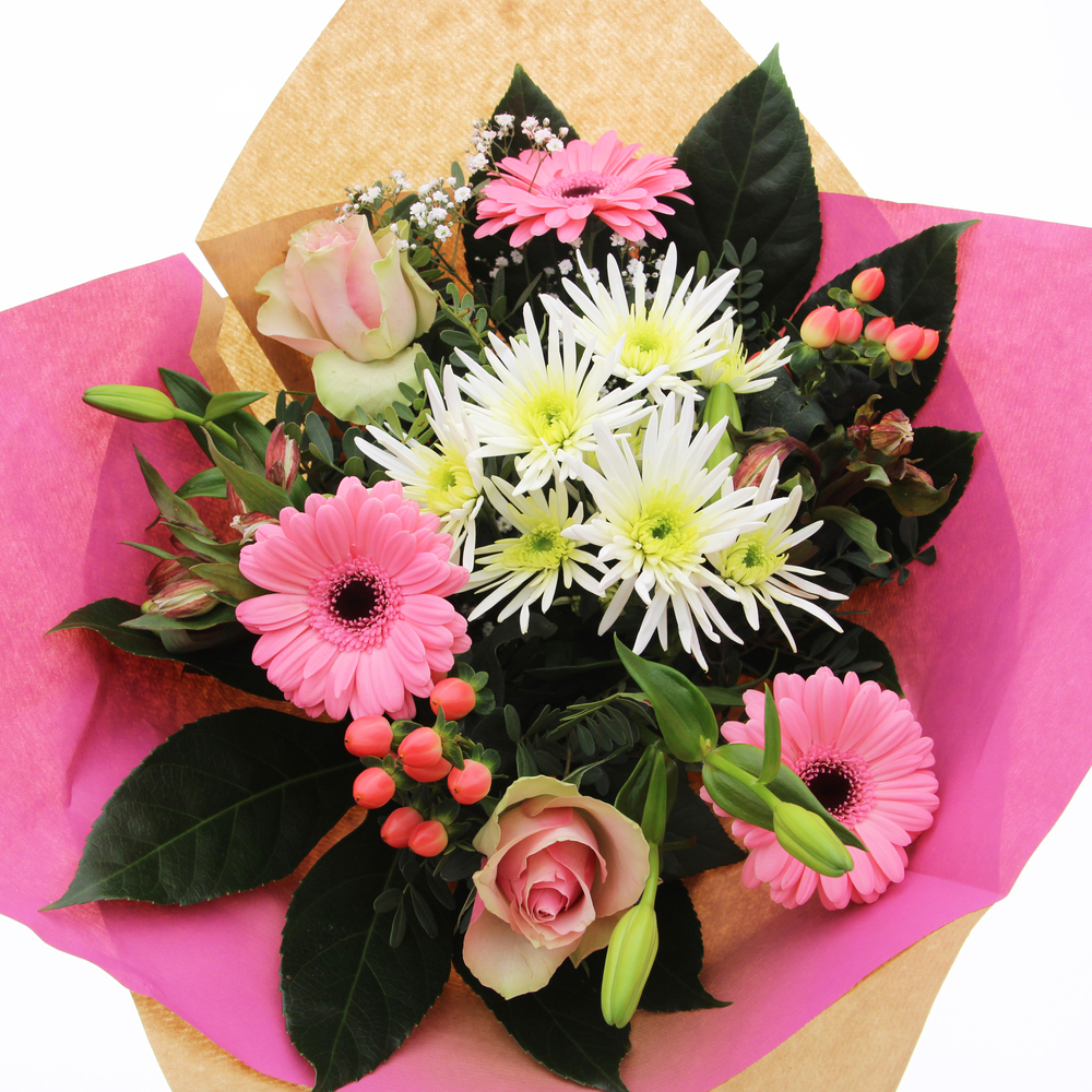 Bouquet de fleurs ‘’Florelites’’ rose 18 tiges