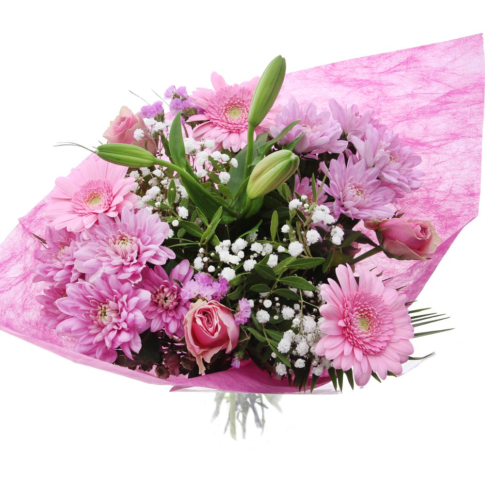 Bouquet de fleurs ‘’Florelites’’, coloris rose - 17 tiges