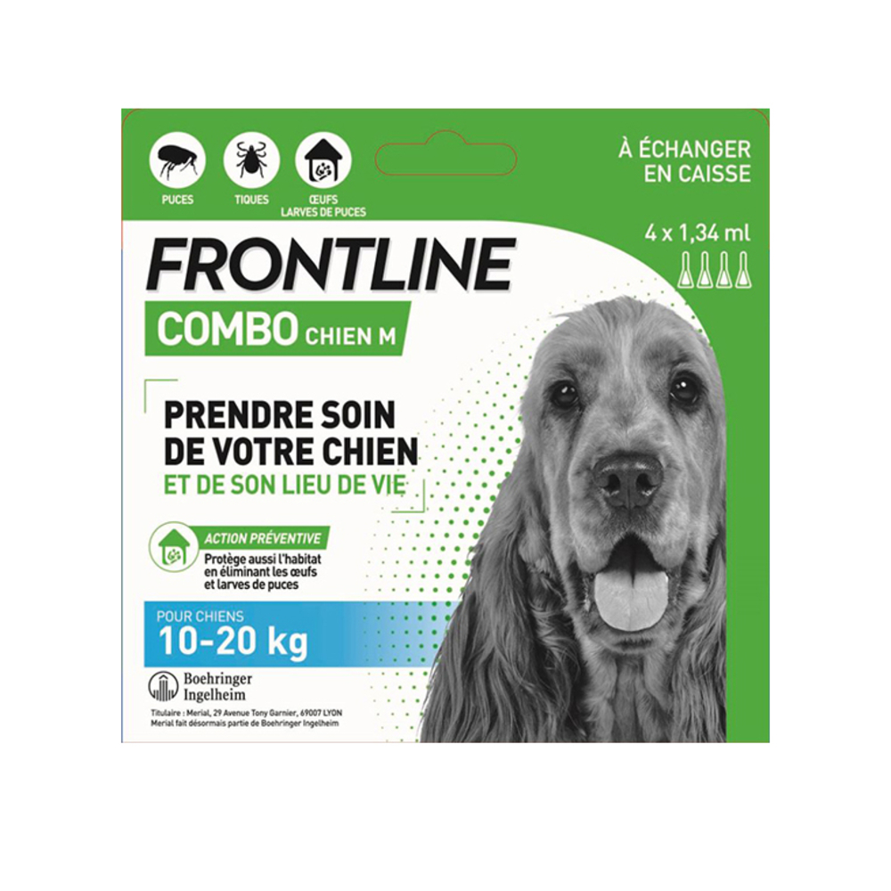 Pipettes Combo chien 10 à 20 Kg - 4x1.34 ml