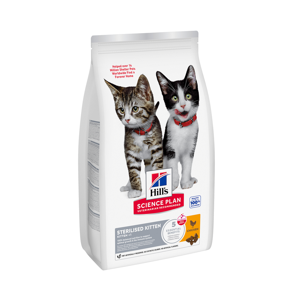 Croquettes Sterilised Kitten au poulet pour chaton 300g
