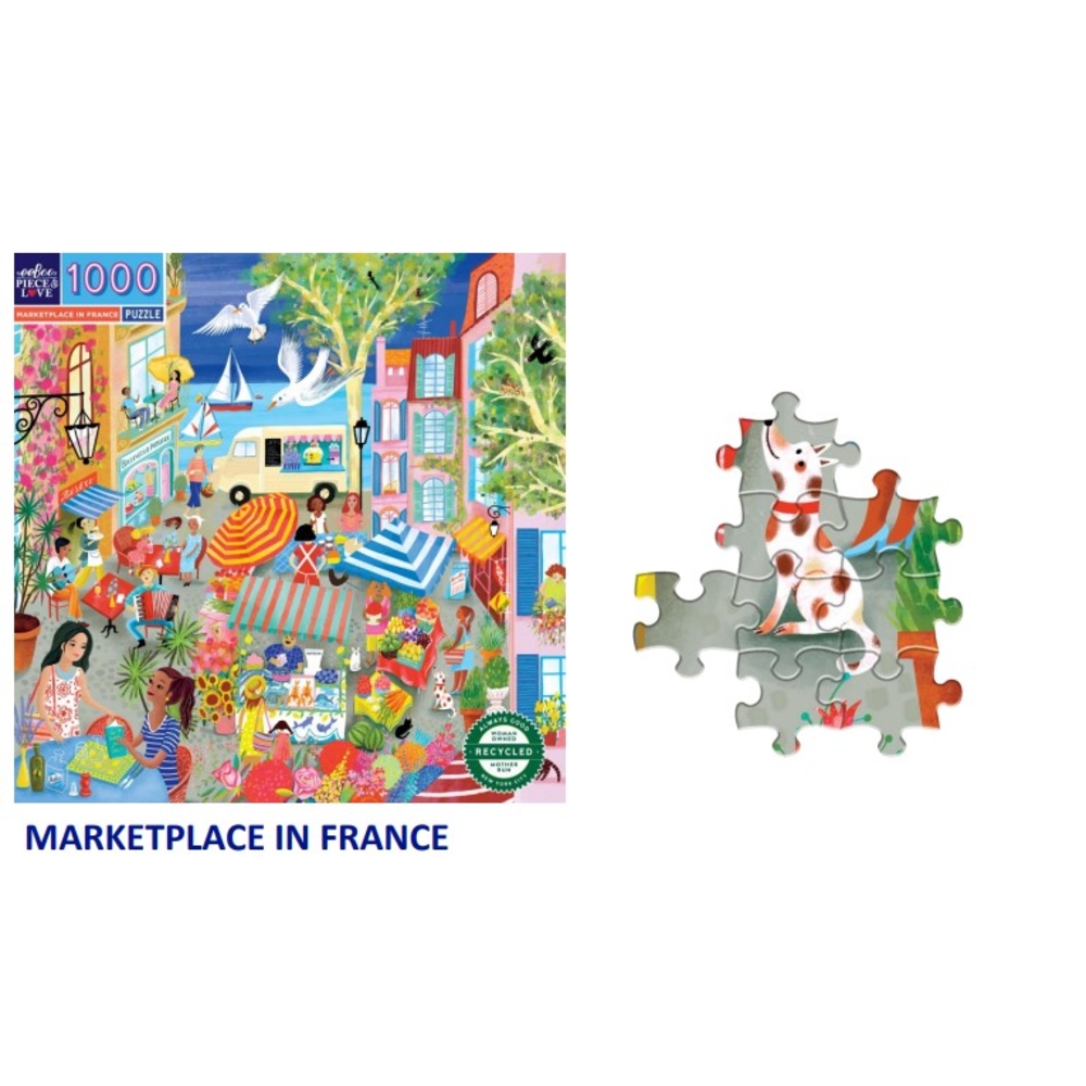 Puzzle Market place in France 100 pièces