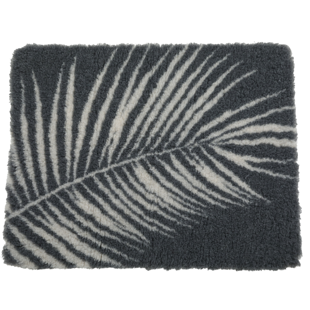 Tapis isolant végétal pour chien 50cm gris