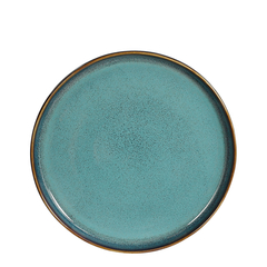 Assiette Nouka en céramique bleue D.27 cm