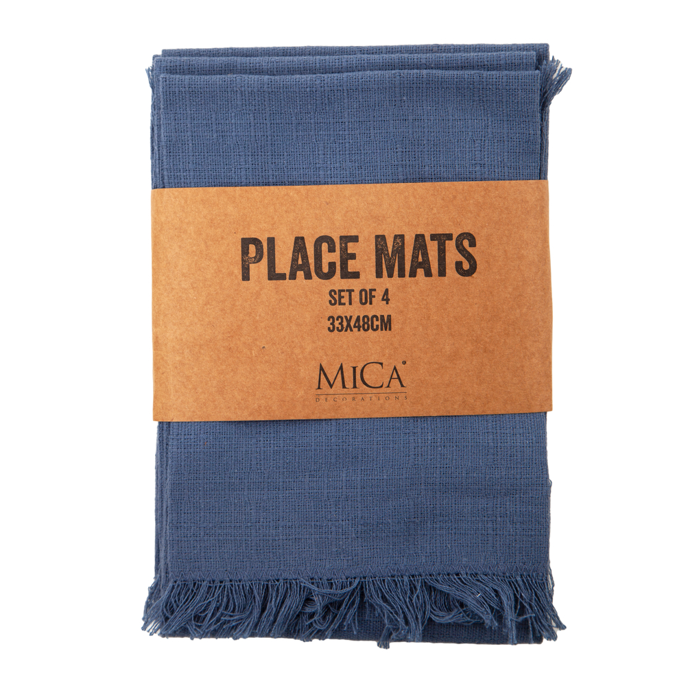 Set de table Villia bleu 48X34 cm - x 4 pièces