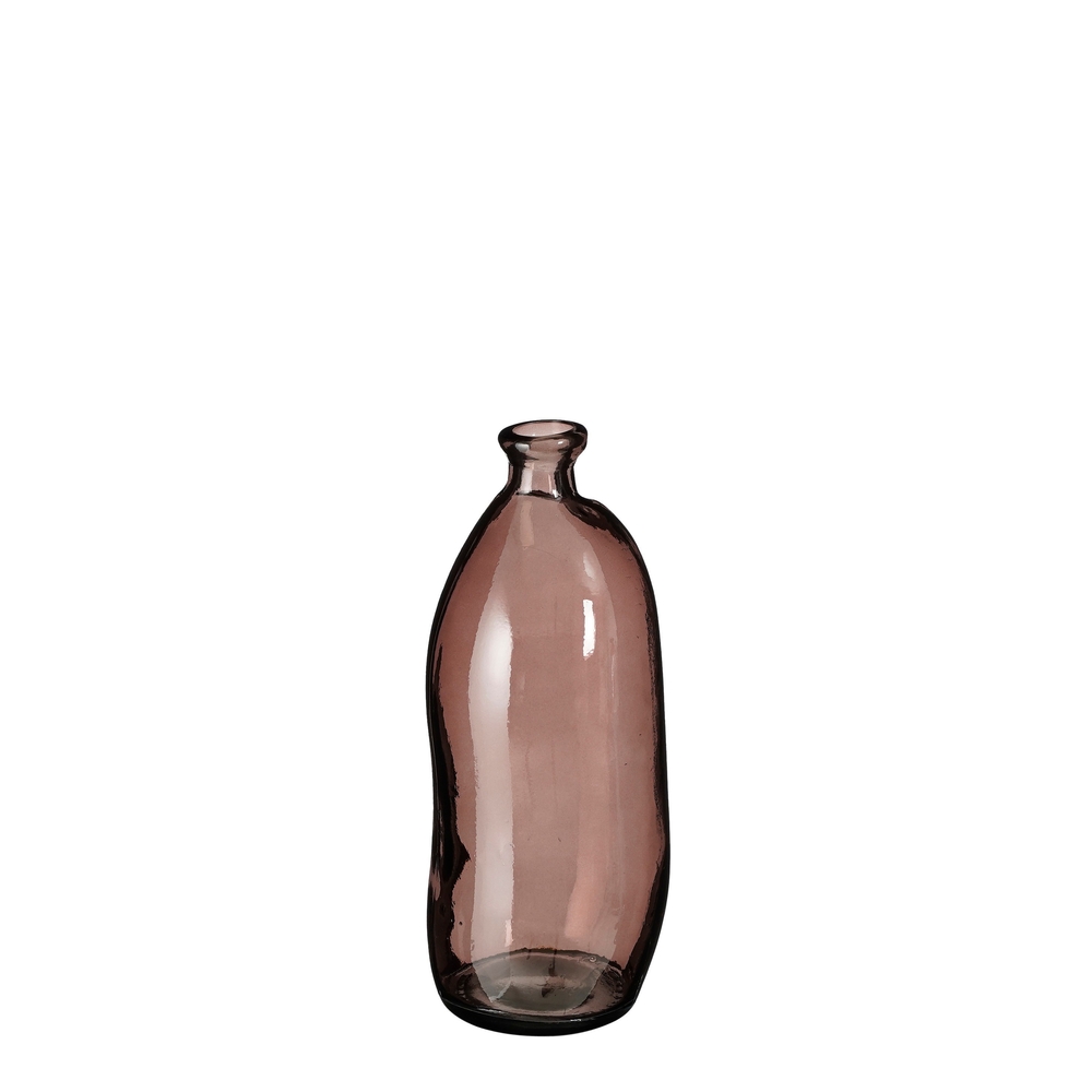 Vase Pinto en verre recyclé marron H.35 cm