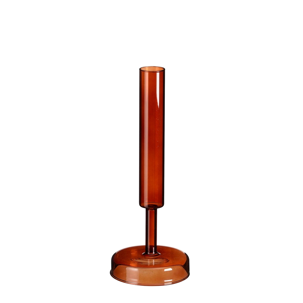Vase unifleur Soliflor Amélie orange H.21 cm