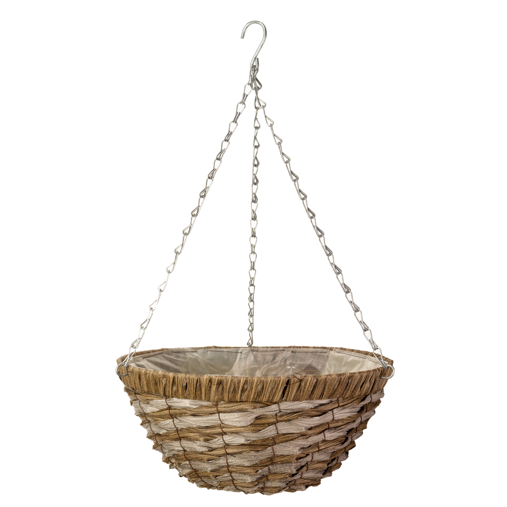 Suspension Corbeille en faux rotin Raffina - 35cm