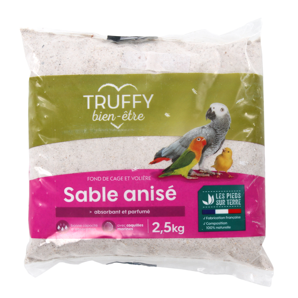 Sable anisé de fond de cage pour oiseaux 2,5 kg