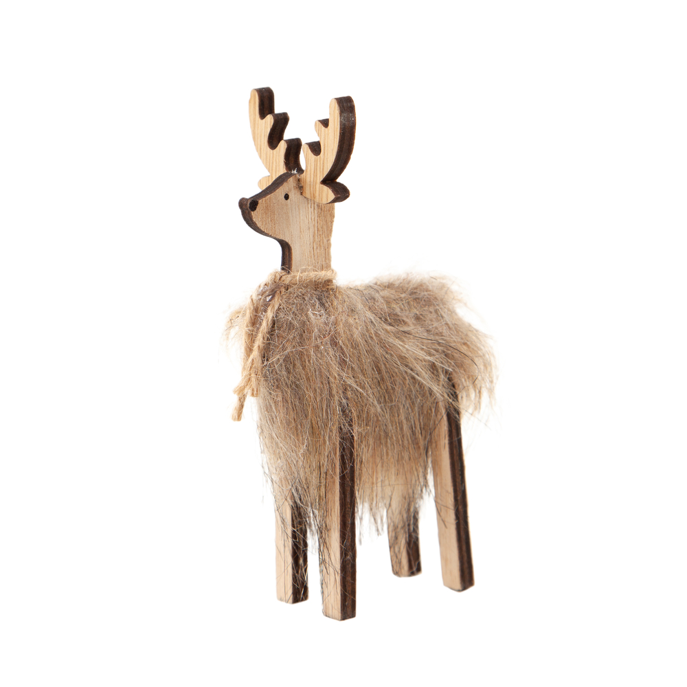 Cerf en bois 6x2.5x12cm - 2 modèles différents 