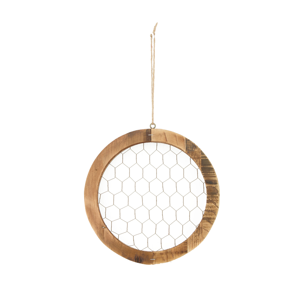 Cercle bois metal 28x2.2x28 cm