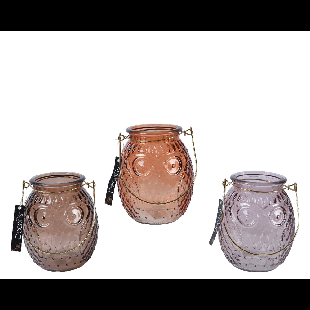 Photophore en verre h 11,50 cm