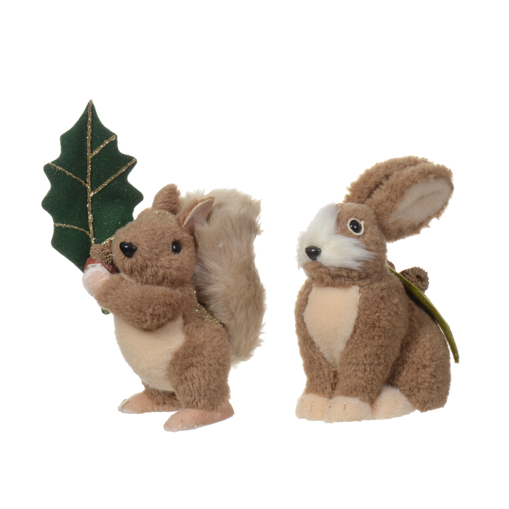 Animaux de noël en fourrure artificielle 