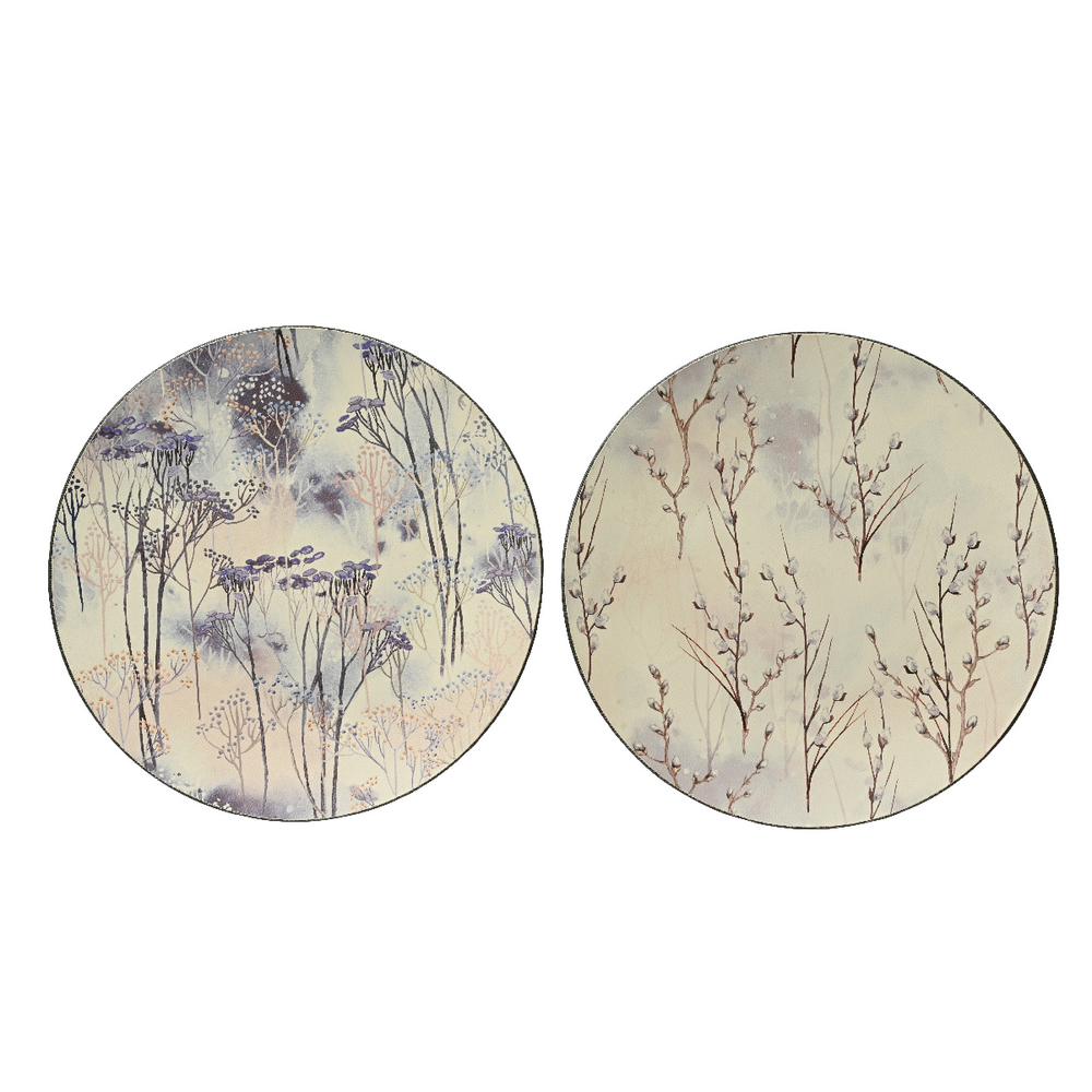 Assiette imprimée hiver d 33 cm