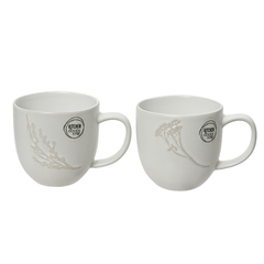 Mug blanc en grès D9 x H8,80cm