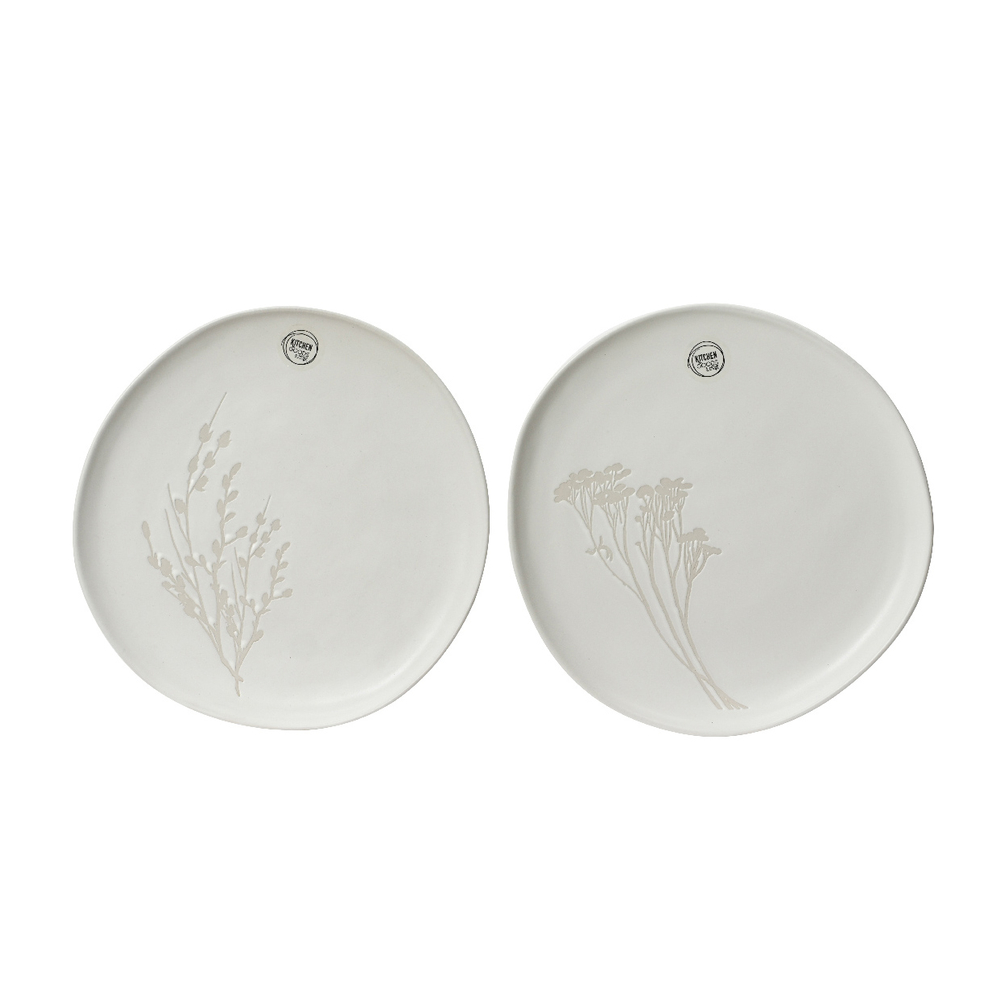 Assiette plate grès blanc d 27 cm