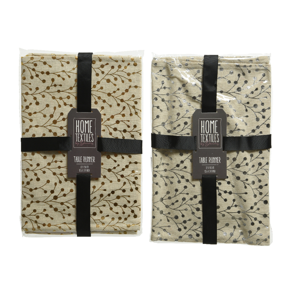 Chemin Table Motifs Baies 150X32 Cm