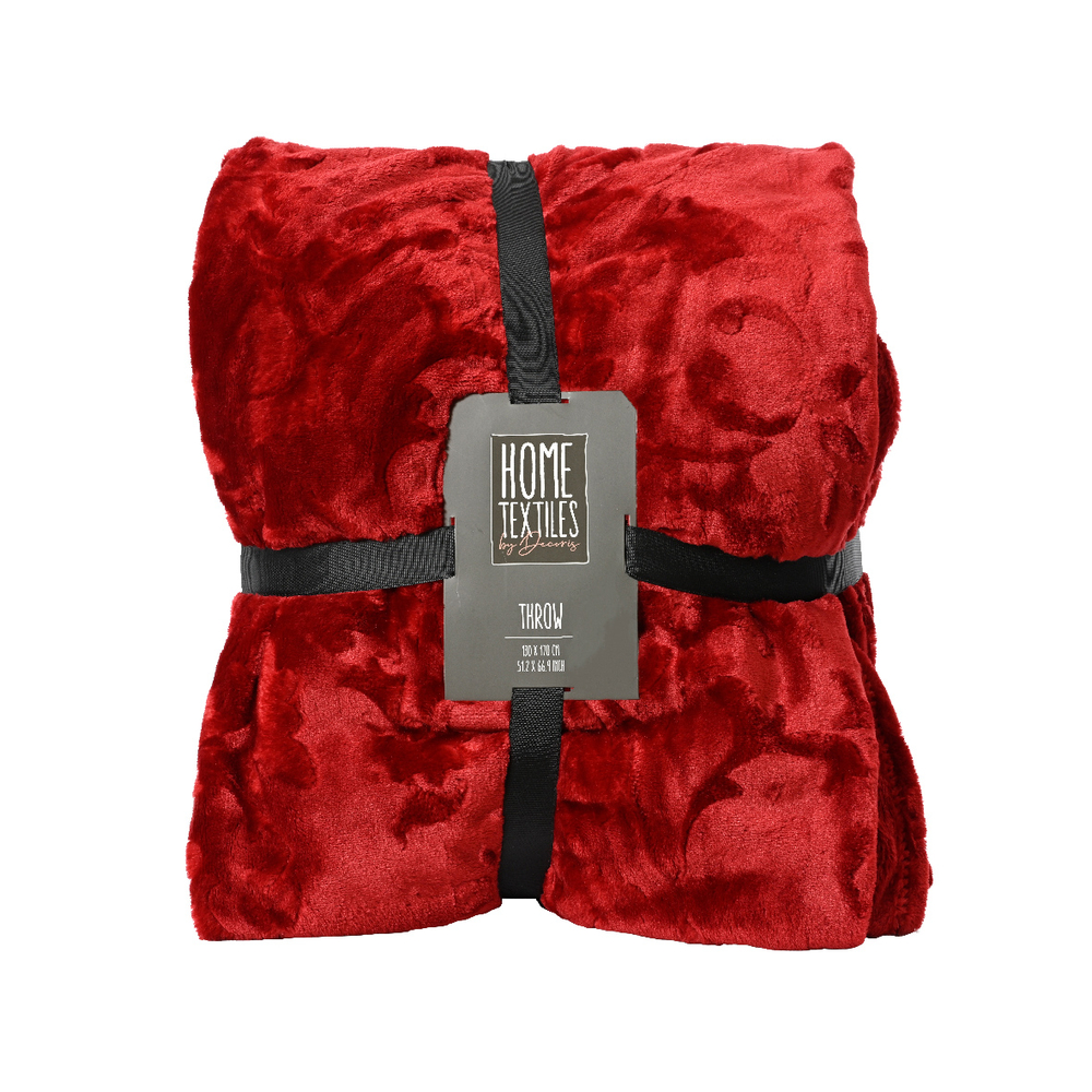 Plaid polyester rouge 130x170 cm